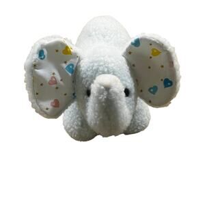 Vintage 1987 GanzBro Childlife Blue Fleece‎ Elephant Plush Stuffed Animal 11”